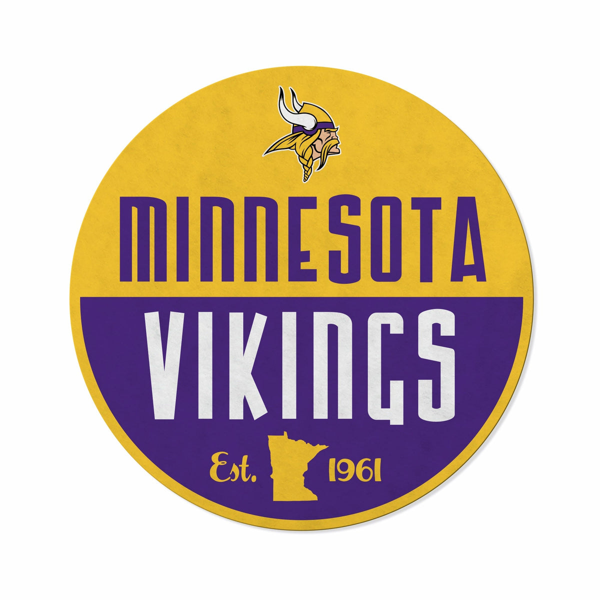 Rico Industries Minnesota Vikings 12 x 6 Chrome All Over License