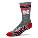 Nebraska Cornhuskers - Marbled 4 Stripe Deuce LARGE