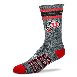 Utah Utes - Marbled 4 Stripe Deuce LARGE