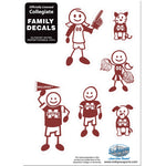 Mississippi St. Bulldogs Family Decal Set Small