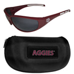 Texas A & M Aggies Wrap Sunglass and Zippered Case Set
