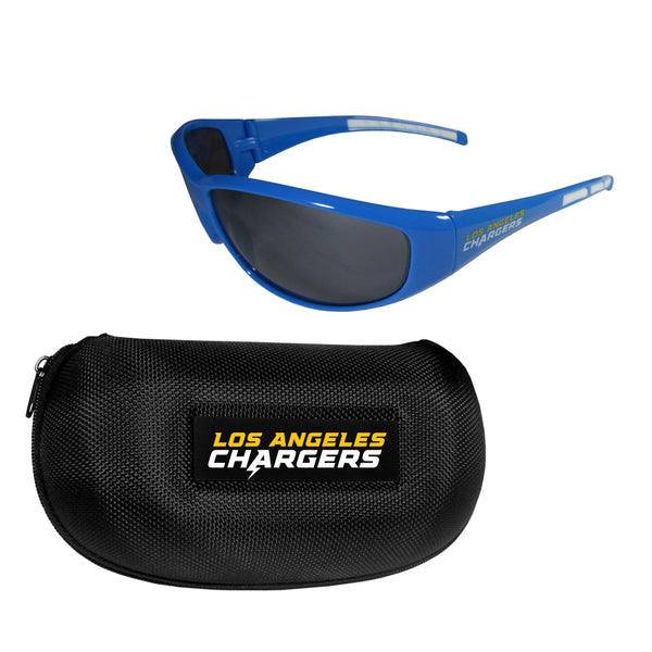 Los Angeles Chargers Wrap Sunglass and Zippered Case Set