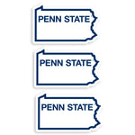 Penn St. Nittany Lions Home State Decal, 3pk