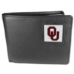Oklahoma Sooners Leather Bi-fold Wallet Packaged in Gift Box