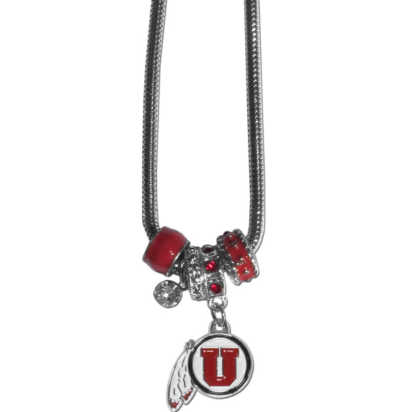 Utah Utes Euro Bead Necklace