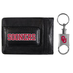 Oklahoma Sooners Leather Cash & Cardholder & Valet Key Chain
