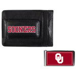 Oklahoma Sooners Leather Cash & Cardholder & Color Money Clip
