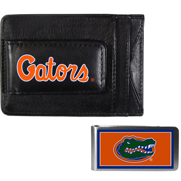 Florida Gators Leather Cash & Cardholder & Color Money Clip