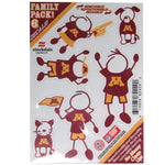Minnesota Golden Gophers Family Decal Set Small