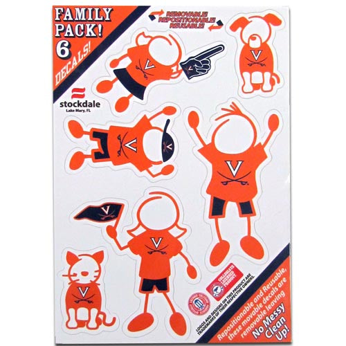 Virginia Cavaliers Family Decal Set Small