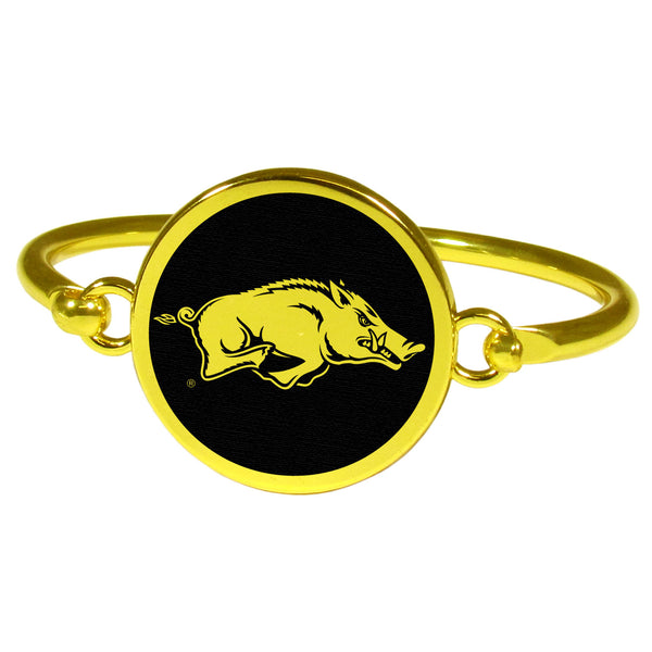 Arkansas Razorbacks Gold Tone Bangle Bracelet