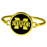 Mississippi St. Bulldogs Gold Tone Bangle Bracelet