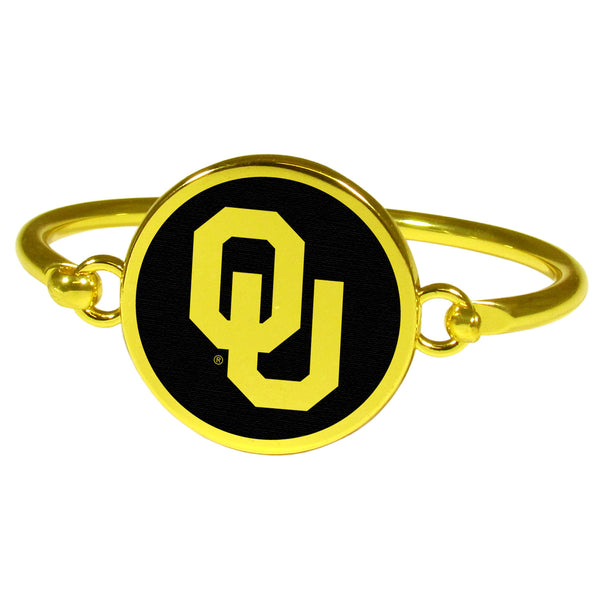 Oklahoma Sooners Gold Tone Bangle Bracelet