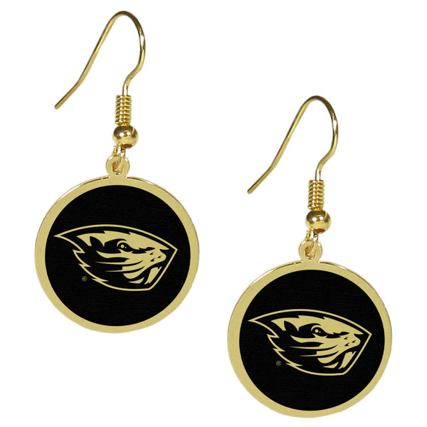 Oregon St. Beavers Gold Tone Earrings