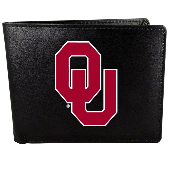 Oklahoma Sooners Leather Bi-fold Wallet, Large Logo