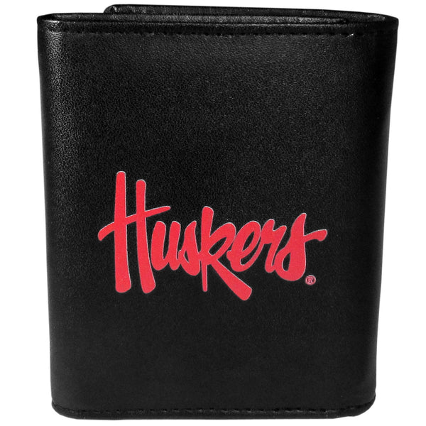 Nebraska Cornhuskers Leather Tri-fold Wallet, Large Logo