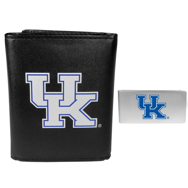 Kentucky Wildcats Leather Tri-fold Wallet & Money Clip