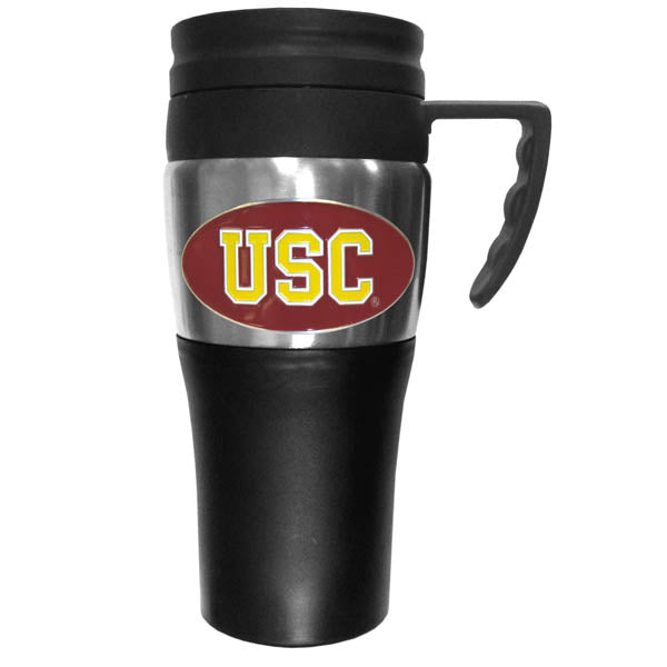 USC Trojans Steel Travel Mug w/Handle