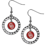 Oklahoma Sooners Rhinestone Hoop Earrings