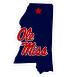 Mississippi Rebels Home State 11 Inch Magnet