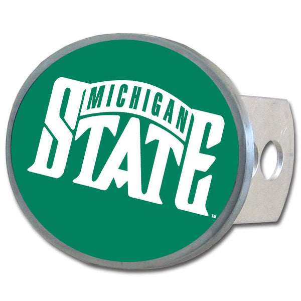 Michigan St. Spartans Oval Metal Hitch Cover Class II and III