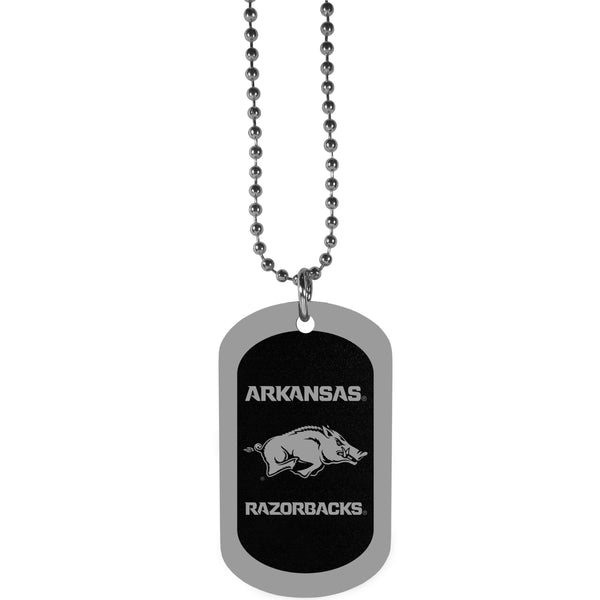 Arkansas Razorbacks Chrome Tag Necklace