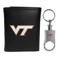 Virginia Tech Hokies Tri-fold Wallet & Valet Key Chain