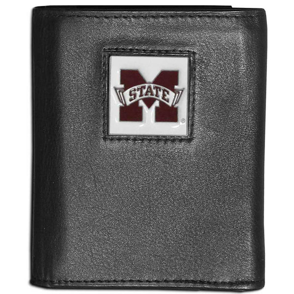 Mississippi St. Bulldogs Leather Tri-fold Wallet
