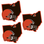Cleveland Browns Home State Decal, 3pk