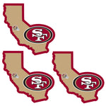 San Francisco 49ers Home State Decal, 3pk