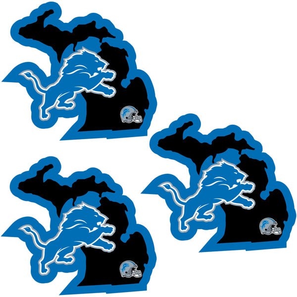 Detroit Lions Home State Decal, 3pk