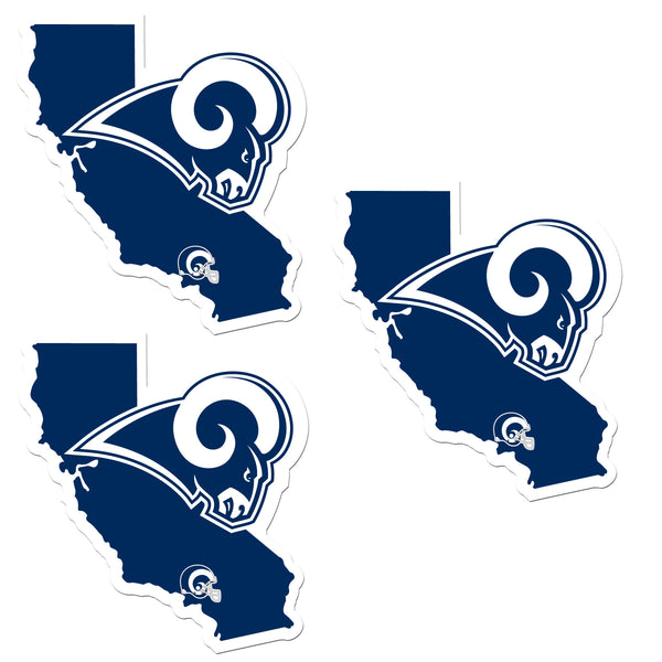 Los Angeles Rams Home State Decal, 3pk