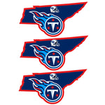 Tennessee Titans Home State Decal, 3pk