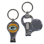 Green Bay Packers Nail Care/Bottle Opener Key Chain