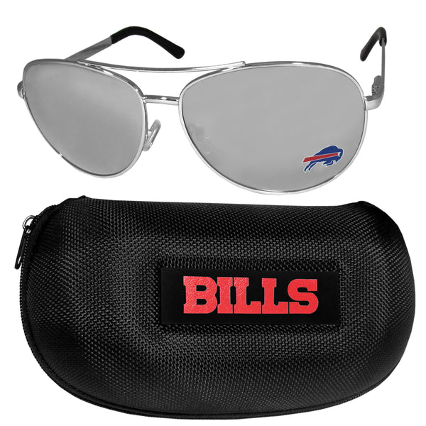 Buffalo Bills Aviator Sunglasses and Zippered Carrying Case
