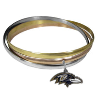 Baltimore Ravens Tri-color Bangle Bracelet