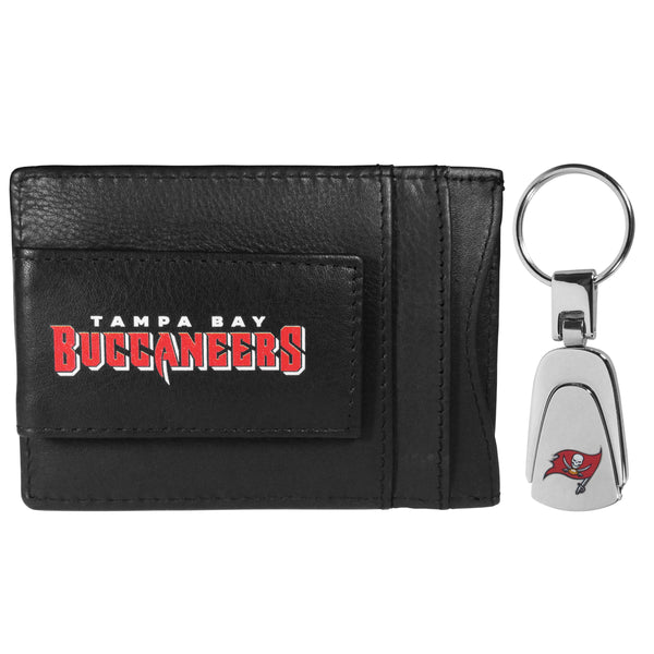 Tampa Bay Buccaneers Leather Cash & Cardholder & Steel Key Chain
