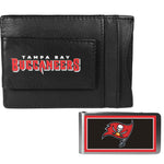 Tampa Bay Buccaneers Leather Cash & Cardholder & Color Money Clip