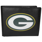 Green Bay Packers Leather Bi-fold Wallet, Large Logo