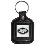 New York Jets Square Leatherette Key Chain