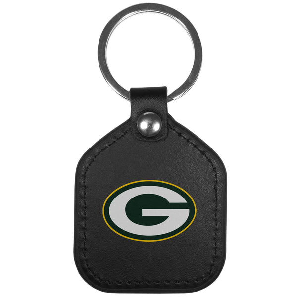 Green Bay Packers Leather Square Key Chains