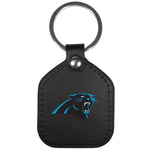 Carolina Panthers Leather Square Key Chains