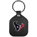 Houston Texans Leather Square Key Chains