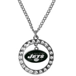 New York Jets Rhinestone Hoop Necklaces
