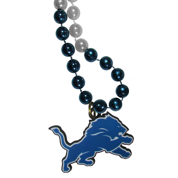 Detroit Lions Mardi Gras Bead Necklace