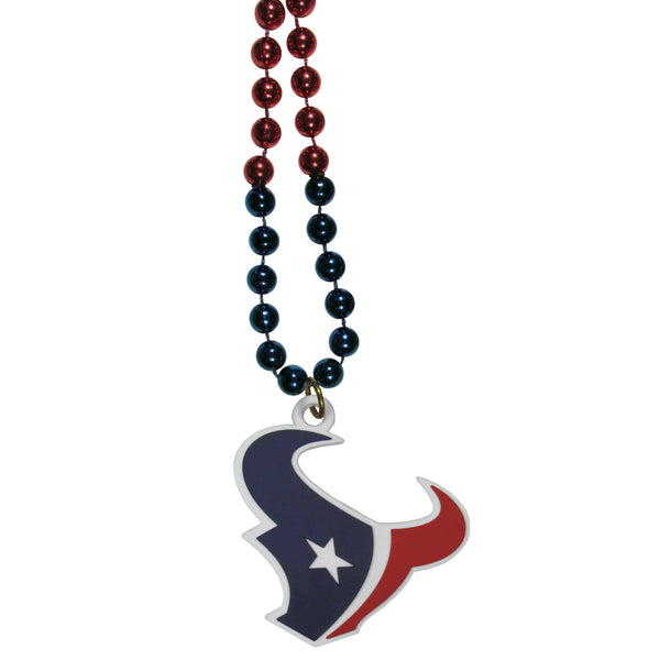 Houston Texans Mardi Gras Bead Necklace