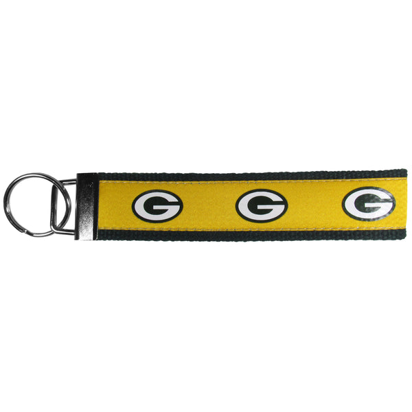 Green Bay Packers Woven Wristlet Key Chain
