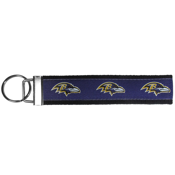Baltimore Ravens Woven Wristlet Key Chain