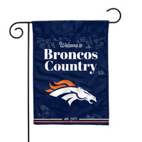 Denver Broncos Double Sided Garden Flag