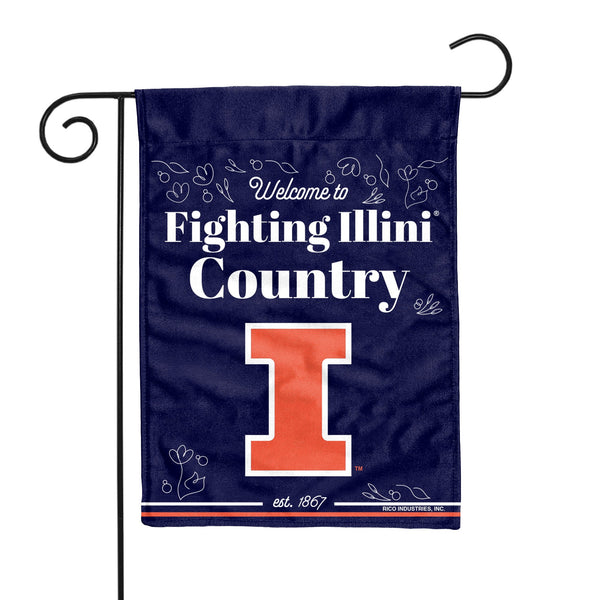 Illinois Fighting Illini Double Sided Garden Flag